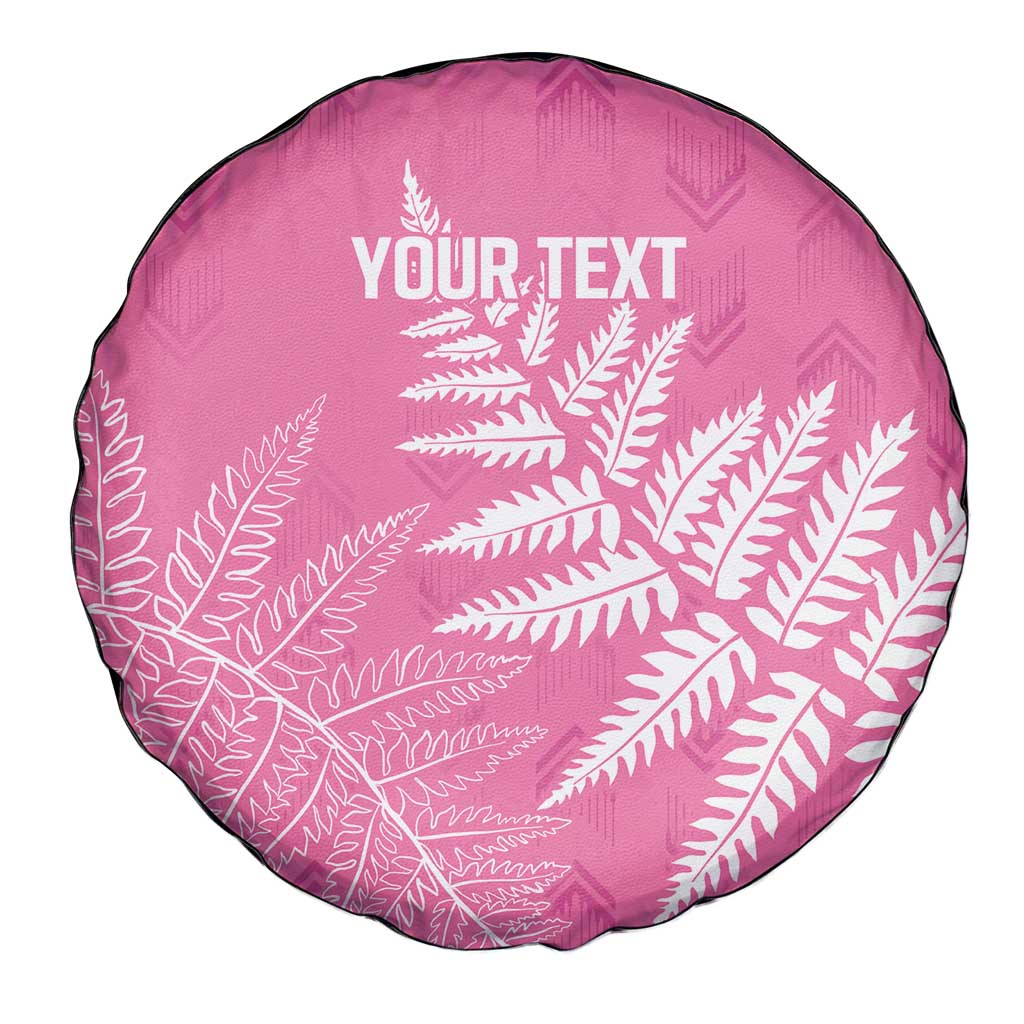 New Zealand Lawn Bowls Breast Cancer Personalized Spare Tire Cover Wrap-Around Silver Fern - Polynesian Pride