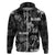 Aloha Vintage Quilt Hoodie Hawaiian Seamless - Black LT7 Zip Hoodie Black - Polynesian Pride