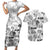 Aloha Vintage Quilt Couples Matching Short Sleeve Bodycon Dress and Hawaiian Shirt Hawaiian Seamless - White LT7 White - Polynesian Pride