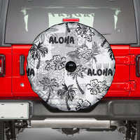 Aloha Vintage Quilt Spare Tire Cover Hawaiian Seamless - White LT7 - Polynesian Pride
