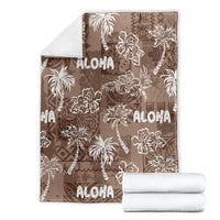 Aloha Vintage Quilt Blanket Hawaiian Seamless - Brown LT7 - Polynesian Pride