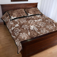 Aloha Vintage Quilt Quilt Bed Set Hawaiian Seamless - Brown LT7 - Polynesian Pride