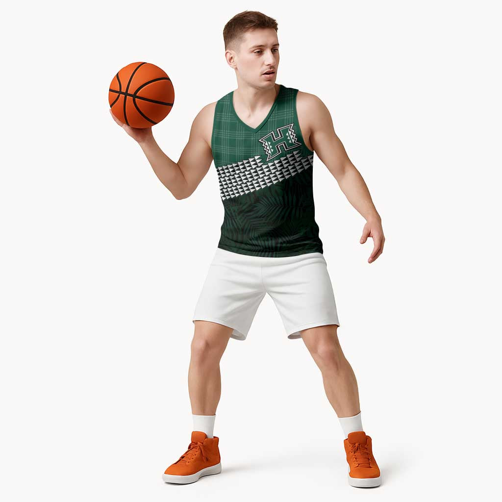 Rainbow Warriors Hawaii Personalized Palaka Basketball Jersey - Polynesian Pride