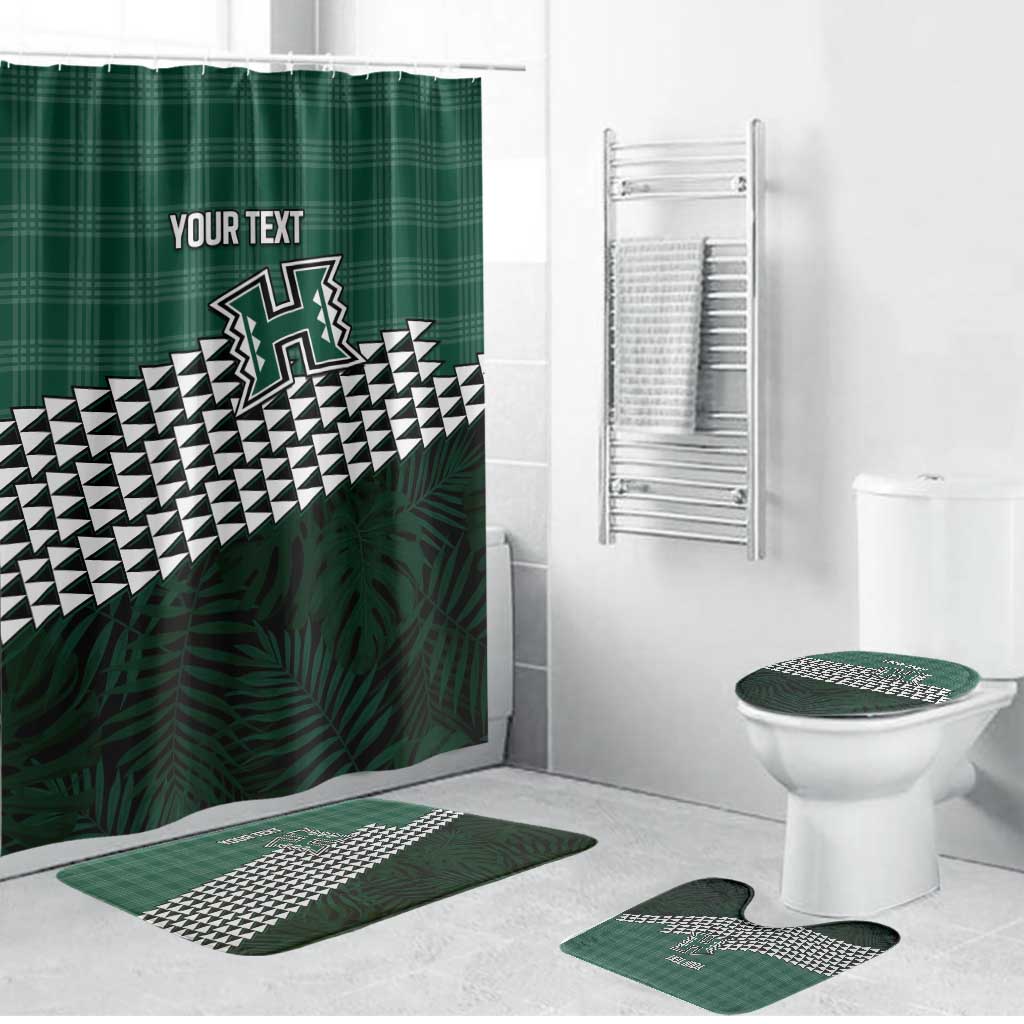 Rainbow Warriors Hawaii Personalized Palaka Bathroom Set - Polynesian Pride