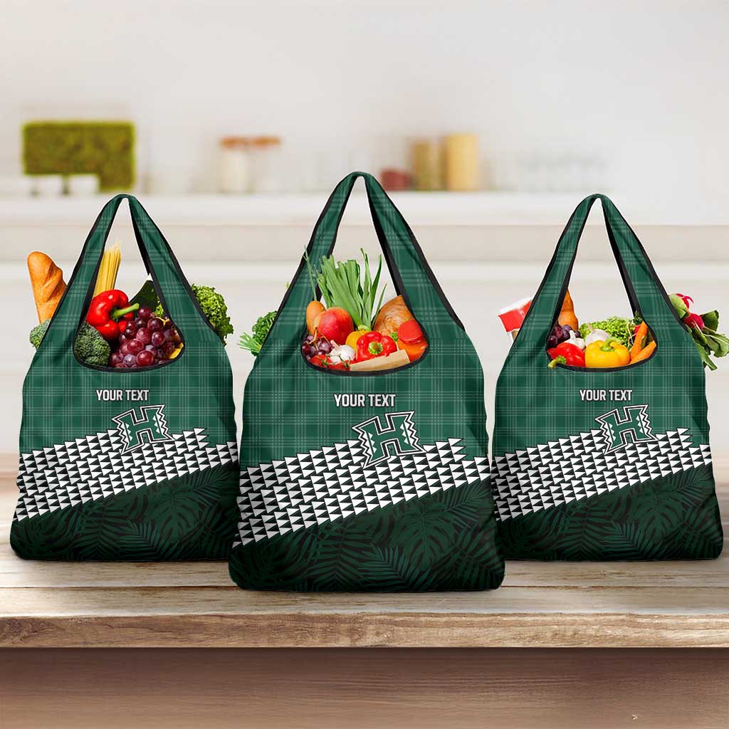 Rainbow Warriors Hawaii Personalized Palaka Grocery Bag - Polynesian Pride