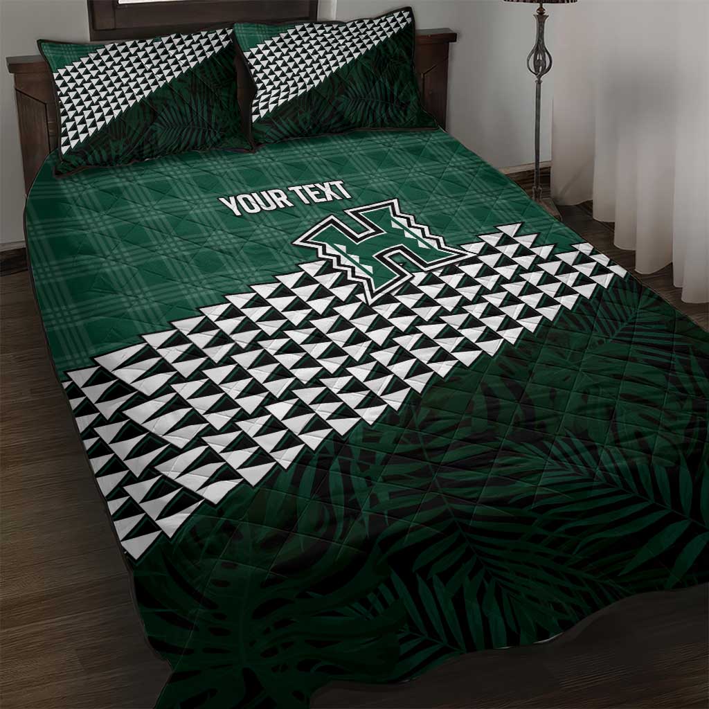 Rainbow Warriors Hawaii Personalized Palaka Quilt Bed Set - Polynesian Pride