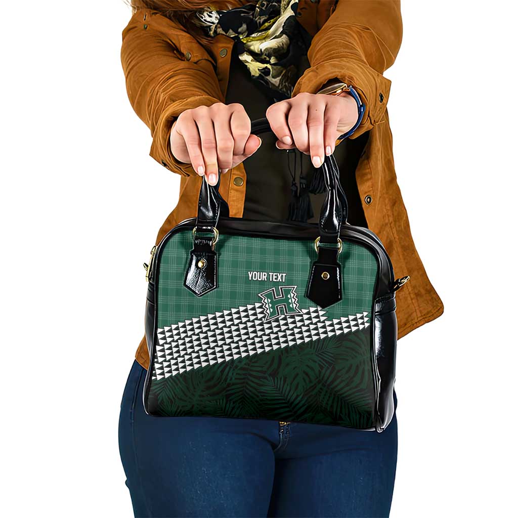 Rainbow Warriors Hawaii Personalized Palaka Shoulder Handbag - Polynesian Pride