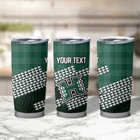 Rainbow Warriors Hawaii Personalized Palaka Tumbler Cup - Polynesian Pride
