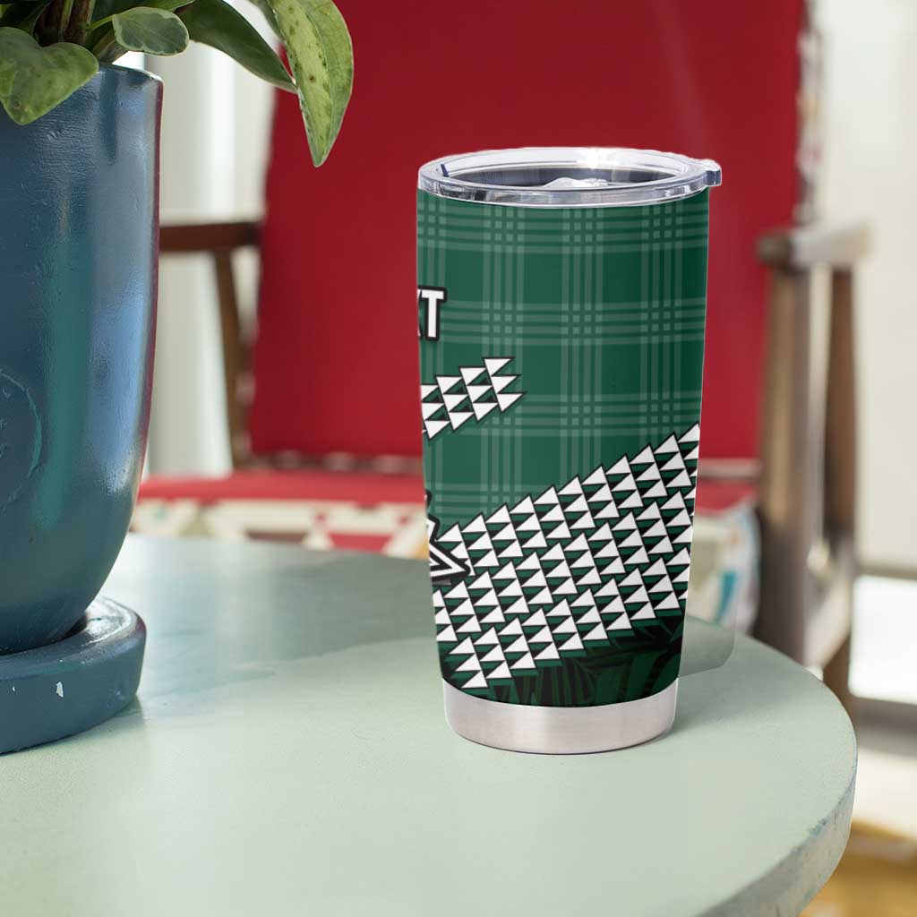 Rainbow Warriors Hawaii Personalized Palaka Tumbler Cup - Polynesian Pride