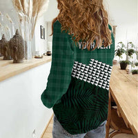 Rainbow Warriors Hawaii Personalized Palaka Women Casual Shirt - Polynesian Pride