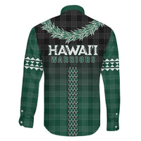 Rainbow Warriors Hawaii Palaka Family Matching Long Sleeve Bodycon Dress and Hawaiian Shirt Maile Lei LT7 - Polynesian Pride