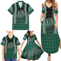 Rainbow Warriors Hawaii Palaka Family Matching Summer Maxi Dress and Hawaiian Shirt Maile Lei - Polynesian Pride