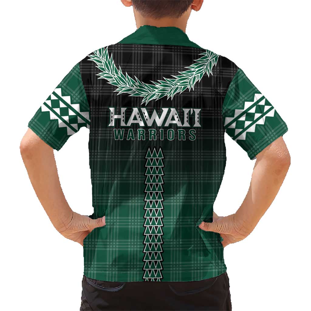 Rainbow Warriors Hawaii Palaka Kid Hawaiian Shirt Maile Lei - Polynesian Pride