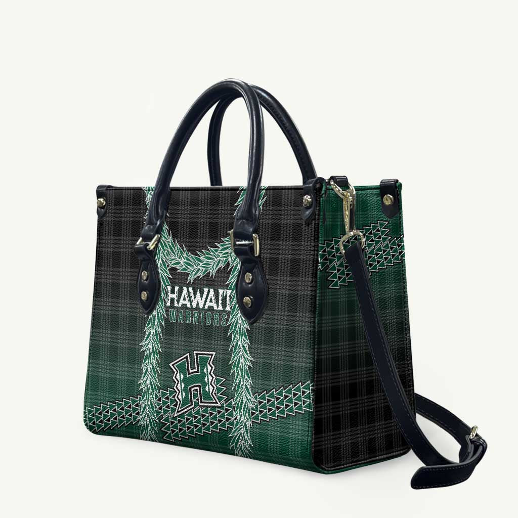 Rainbow Warriors Hawaii Palaka Leather Bag Maile Lei - Polynesian Pride