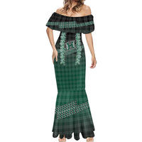 Rainbow Warriors Hawaii Palaka Mermaid Dress Maile Lei - Polynesian Pride