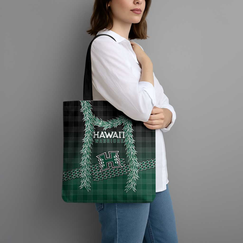 Rainbow Warriors Hawaii Palaka Tote Bag Maile Lei - Polynesian Pride