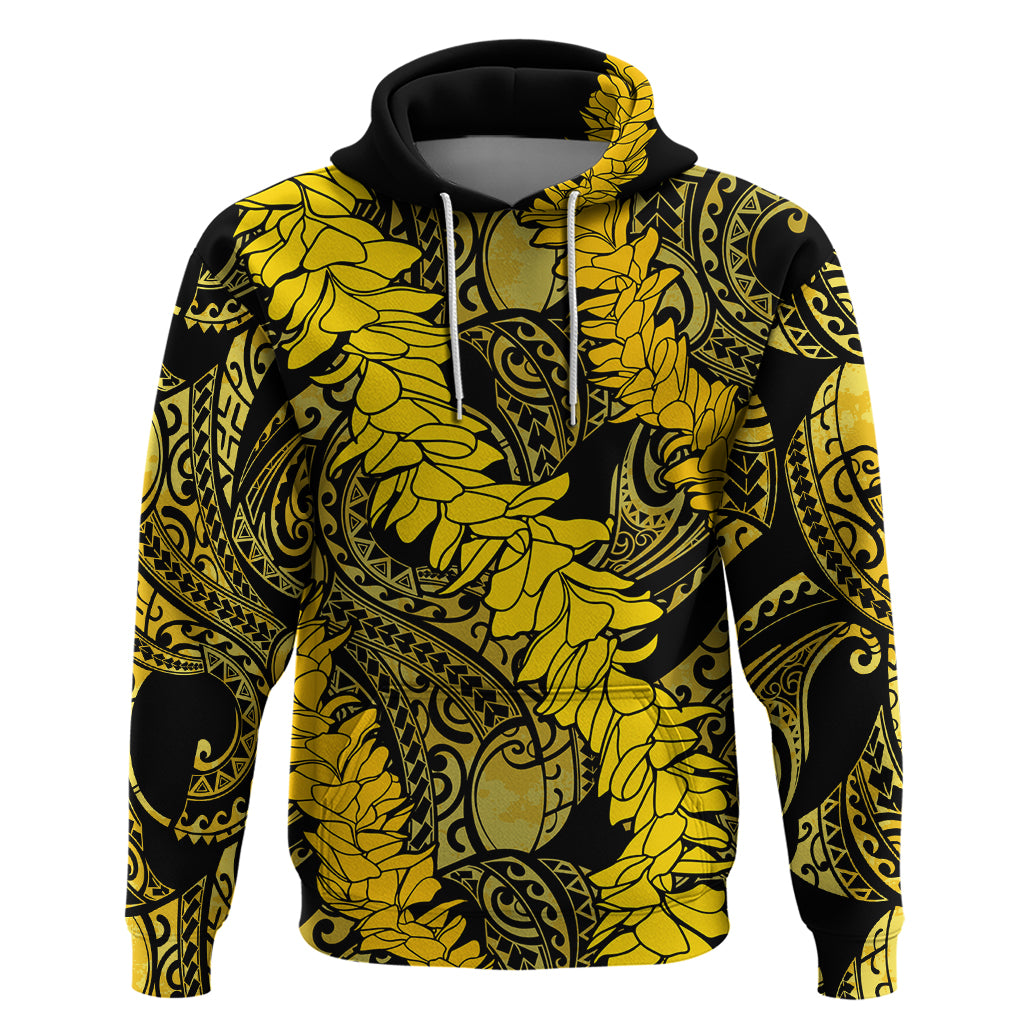 Hawaii Oahu Ilima Lei Hoodie LT7 Pullover Hoodie Yellow - Polynesian Pride