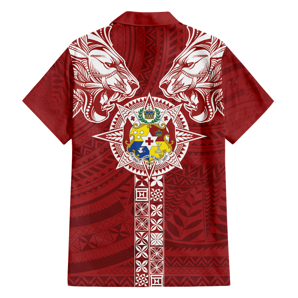 Tonga Independence Day Family Matching Summer Maxi Dress and Hawaiian Shirt Tongatapu Lion Ngatu Motifs LT7 - Polynesian Pride