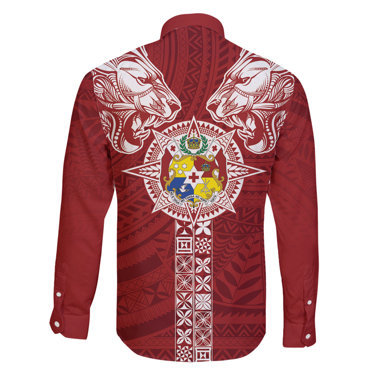 Tonga Independence Day Family Matching Summer Maxi Dress and Hawaiian Shirt Tongatapu Lion Ngatu Motifs LT7 - Polynesian Pride