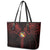 Tonga Independence Day Leather Tote Bag Tongatapu Lion Ngatu Motifs Black Ver.