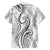 Polynesia Plumeria Lei Family Matching Tank Maxi Dress and Hawaiian Shirt White Curves Motif