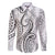 Polynesia Plumeria Lei Family Matching Tank Maxi Dress and Hawaiian Shirt White Curves Motif