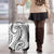 Polynesia Plumeria Lei Luggage Cover White Curves Motif
