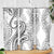 Polynesia Plumeria Lei Skinny Tumbler White Curves Motif
