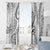 Polynesia Plumeria Lei Window Curtain White Curves Motif
