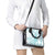Polynesia Plumeria Lei Shoulder Handbag White Turquoise Curves Motif