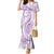 Polynesia Plumeria Lei Mermaid Dress White Violet Curves Motif