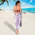 Polynesia Plumeria Lei Sarong White Violet Curves Motif
