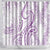 Polynesia Plumeria Lei Shower Curtain White Violet Curves Motif