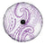 Polynesia Plumeria Lei Spare Tire Cover White Violet Curves Motif