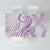 Polynesia Plumeria Lei Tablecloth White Violet Curves Motif