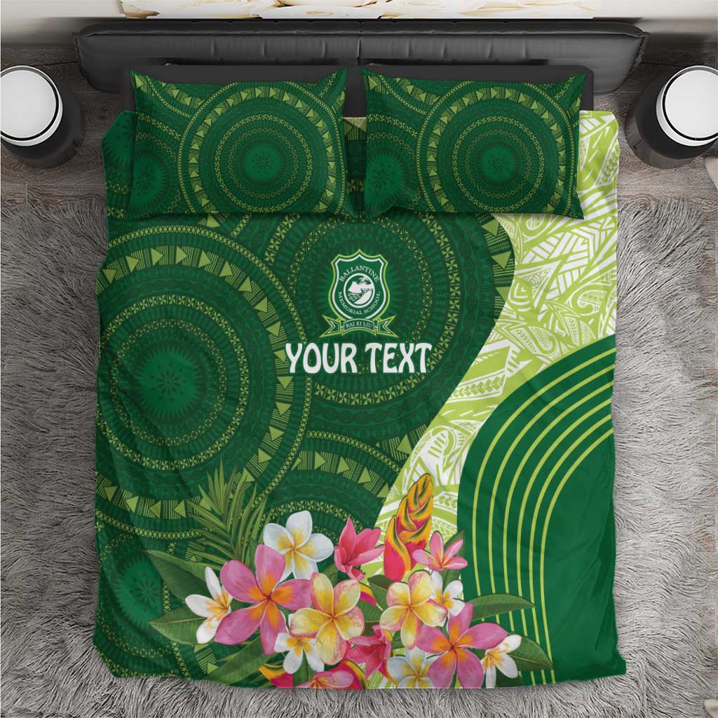 Fiji Ballantine Memorial High School Personalised Bedding Set Masi Tapa Mix Plumeria