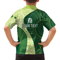 Fiji Ballantine Memorial High School Personalised Family Matching Long Sleeve Bodycon Dress and Hawaiian Shirt Masi Tapa Mix Plumeria LT7 - Polynesian Pride