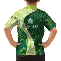 Fiji Ballantine Memorial High School Personalised Family Matching Puletasi and Hawaiian Shirt Masi Tapa Mix Plumeria LT7 - Polynesian Pride
