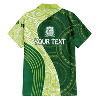 Fiji Ballantine Memorial High School Personalised Family Matching Puletasi and Hawaiian Shirt Masi Tapa Mix Plumeria LT7 - Polynesian Pride
