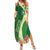 Fiji Ballantine Memorial High School Personalised Summer Maxi Dress Masi Tapa Mix Plumeria