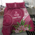 Fiji Adi Cakobau School Personalised Bedding Set Masi Tapa Mix Plumeria