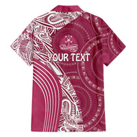 Fiji Adi Cakobau School Personalised Family Matching Long Sleeve Bodycon Dress and Hawaiian Shirt Masi Tapa Mix Plumeria LT7 - Polynesian Pride