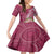 Fiji Adi Cakobau School Personalised Family Matching Short Sleeve Bodycon Dress and Hawaiian Shirt Masi Tapa Mix Plumeria