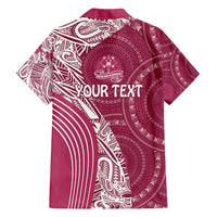 Fiji Adi Cakobau School Personalised Family Matching Short Sleeve Bodycon Dress and Hawaiian Shirt Masi Tapa Mix Plumeria LT7 - Polynesian Pride