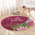 Fiji Adi Cakobau School Personalised Round Carpet Masi Tapa Mix Plumeria