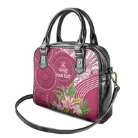 Fiji Adi Cakobau School Personalised Shoulder Handbag Masi Tapa Mix Plumeria