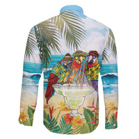 It's 5 o'clock Somewhere Family Matching Off Shoulder Maxi Dress and Hawaiian Shirt Beach Party - Polynesian Pride