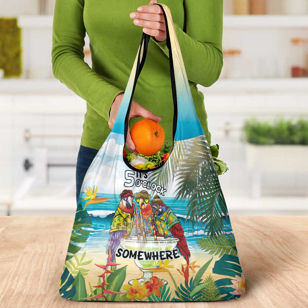 It's 5 o'clock Somewhere Grocery Bag Beach Party - Polynesian Pride