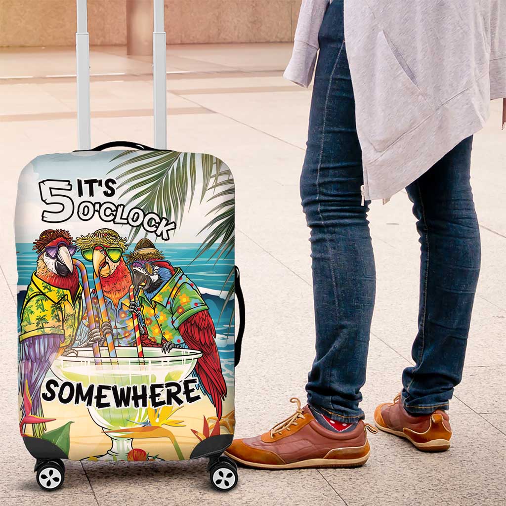 It's 5 o'clock Somewhere Luggage Cover Beach Party - Polynesian Pride