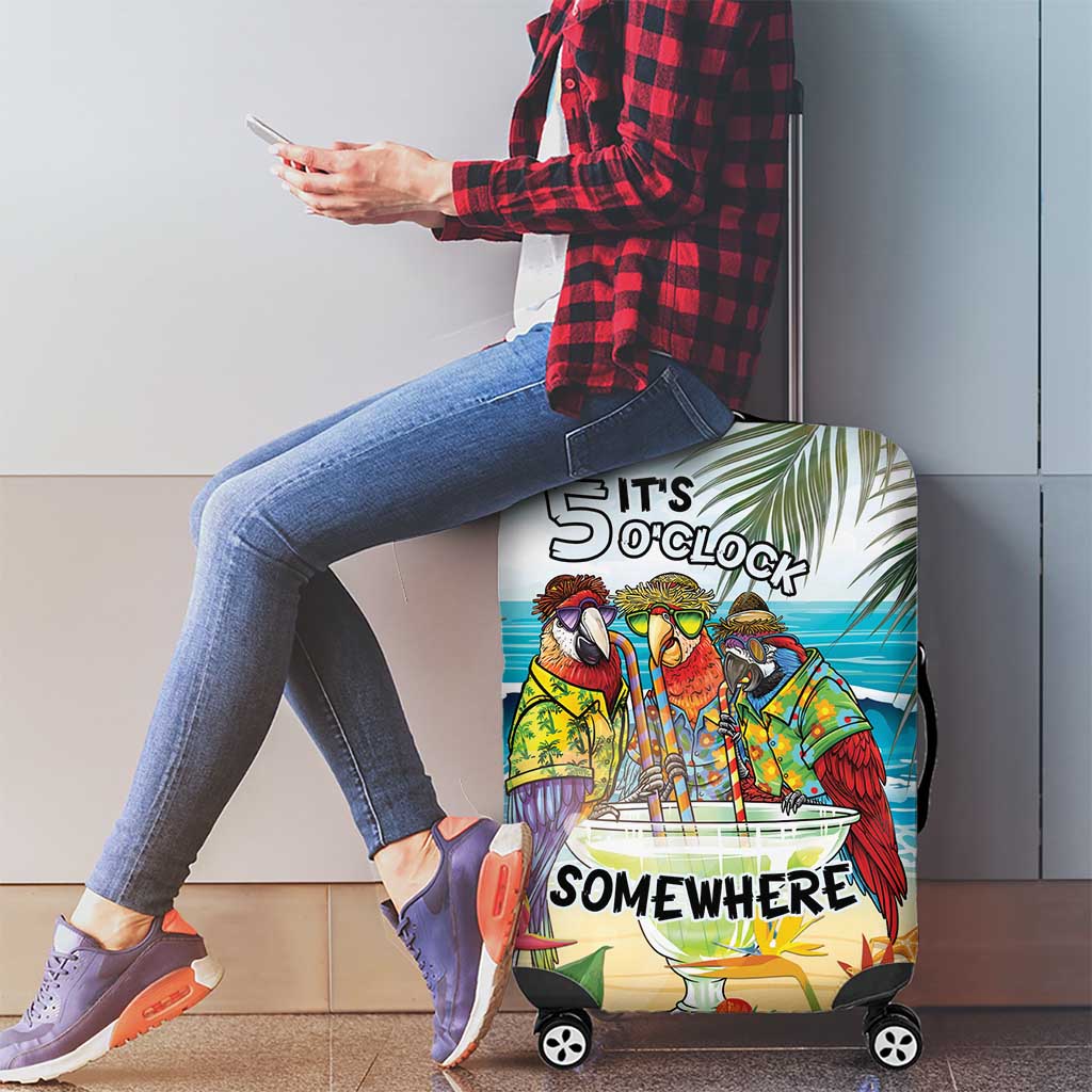 It's 5 o'clock Somewhere Luggage Cover Beach Party - Polynesian Pride